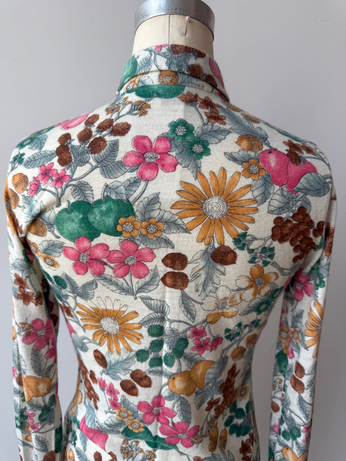 70s Christian Dior Floral Button up