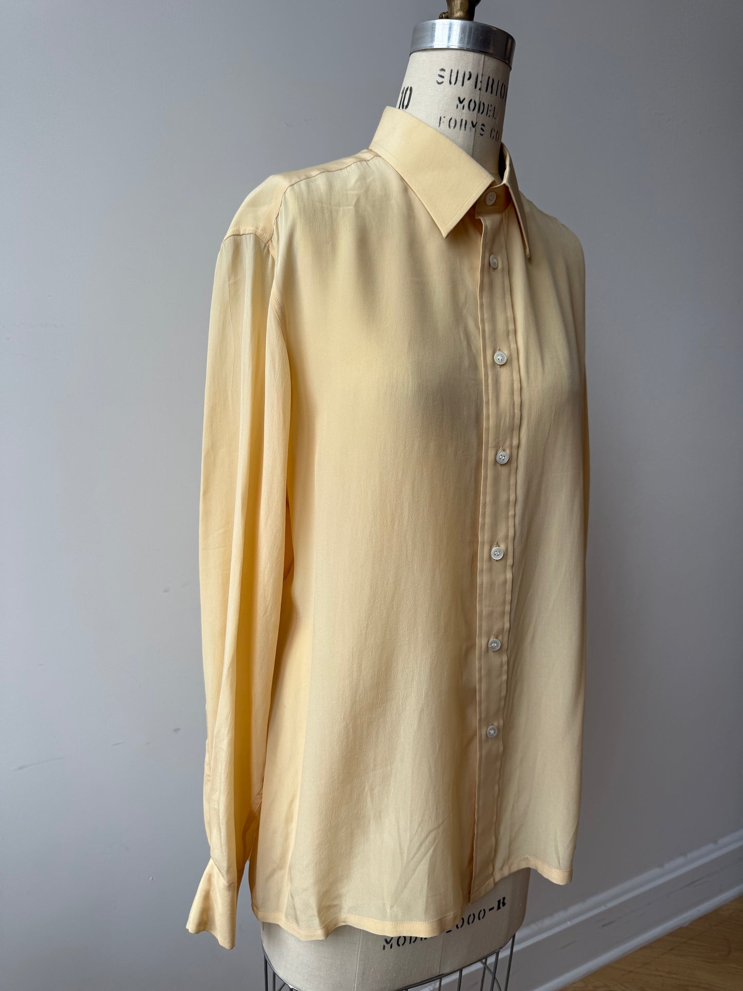 Vintage Butter Yellow Silk Givenchy Blouse