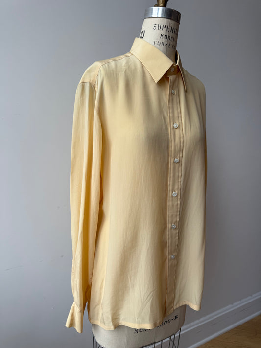 Vintage Butter Yellow Silk Givenchy Blouse