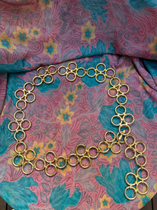 70s Parisian Gold Circular Chain Belt