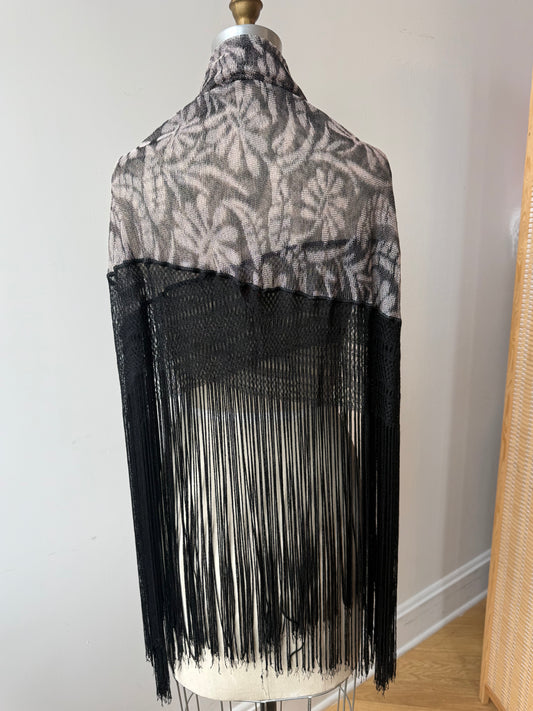 2000s Missoni knit fringe shawl