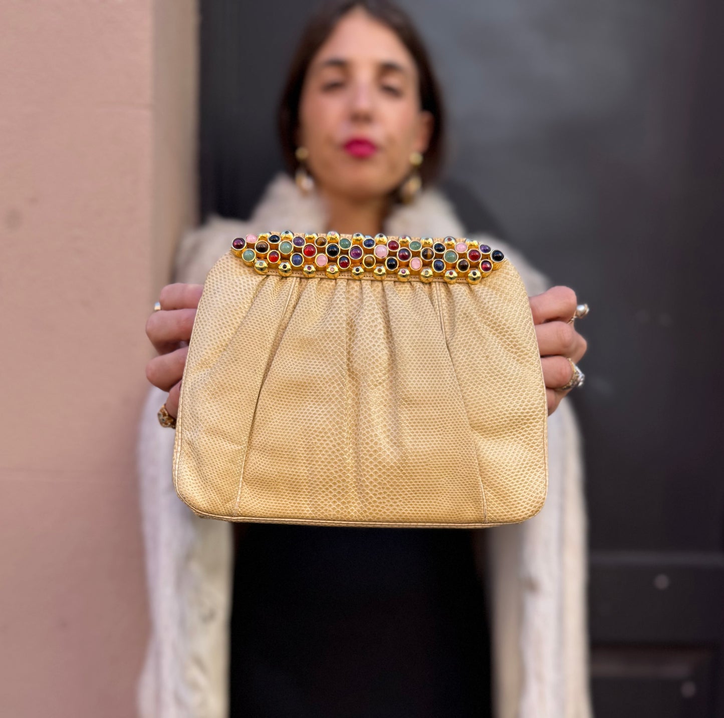 Judith Leiber Crystal Lizard bag