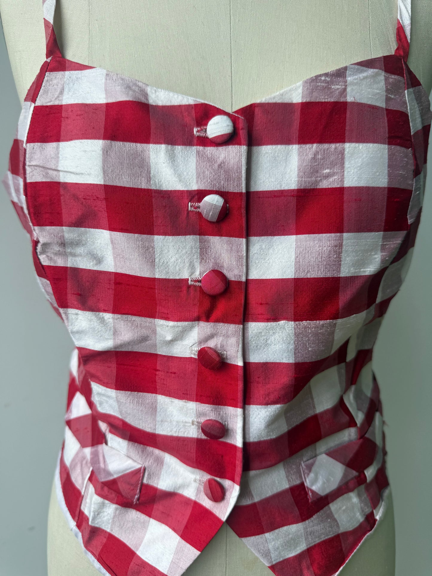 Vintage Silk Gingham Tank