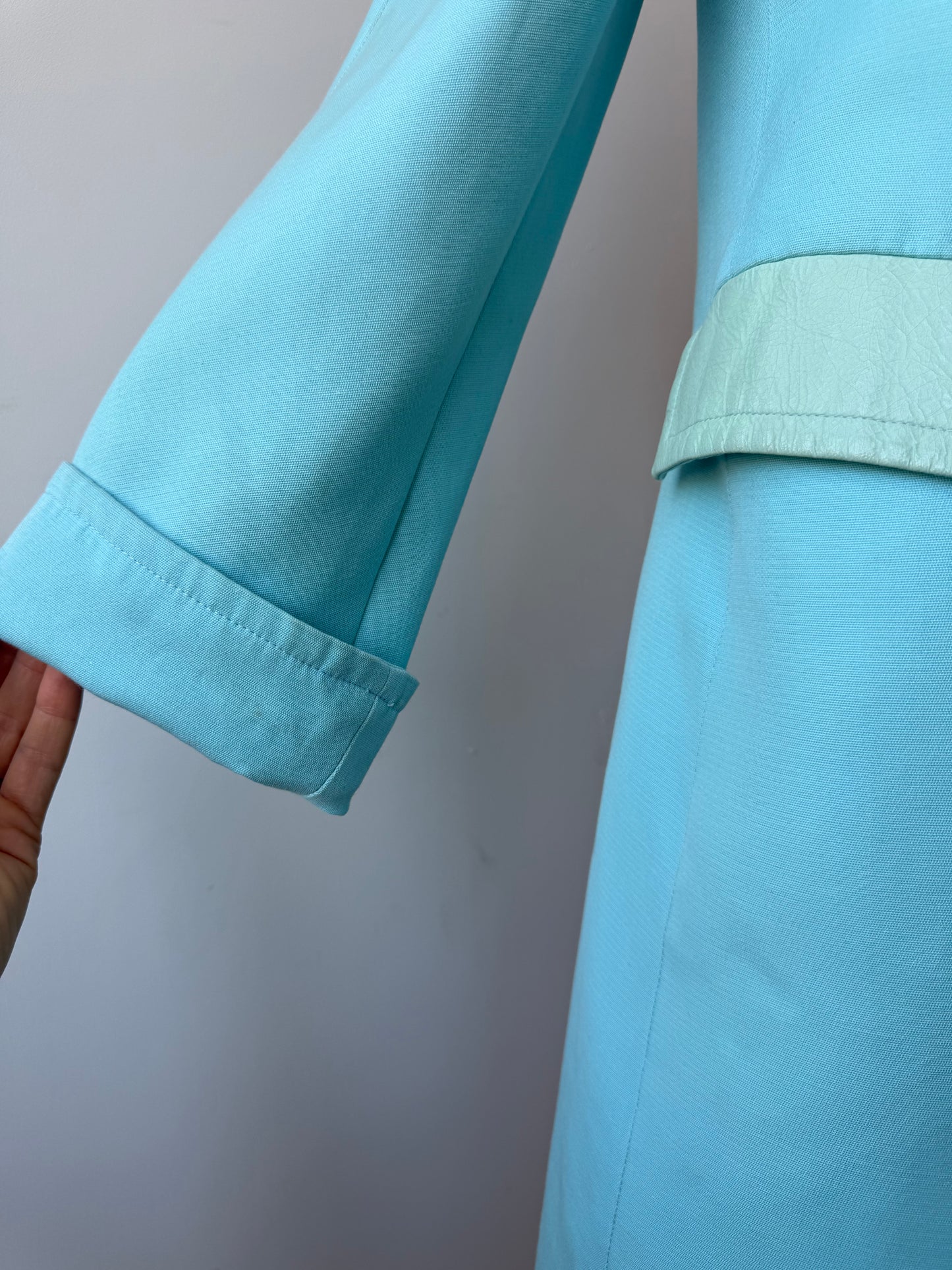 Vintage 1960s French Baby Blue Coat, Mod Era