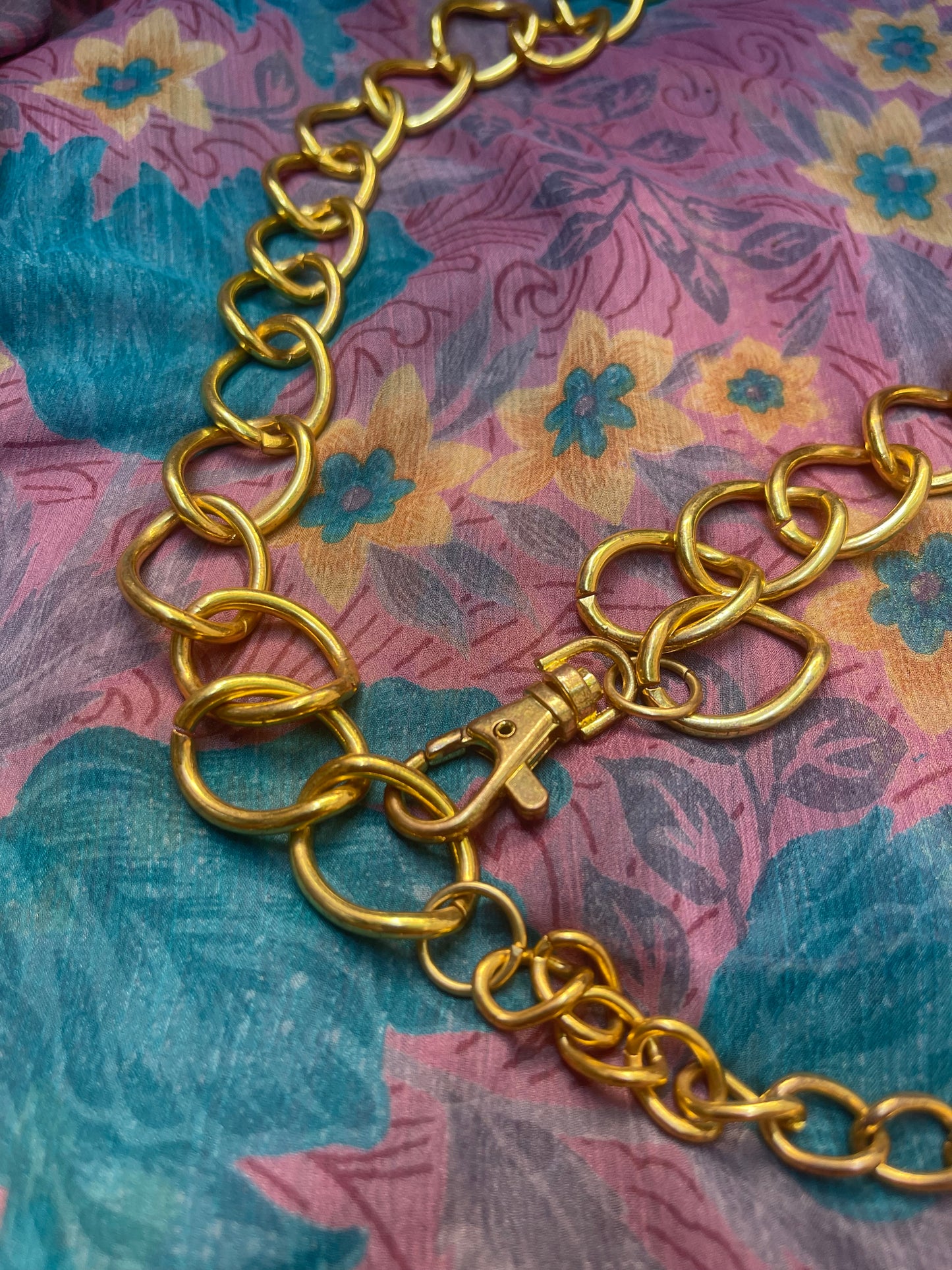 70s/80s gold toned chain belt