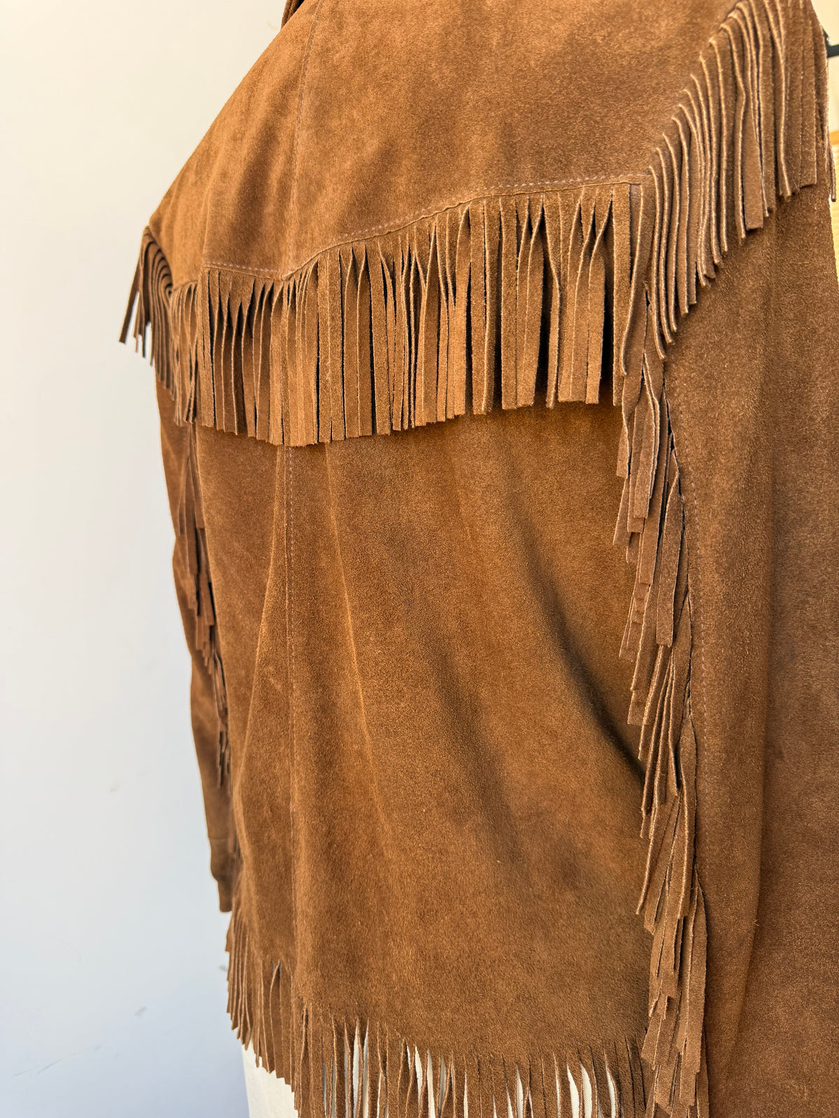 1960s Joo Kay Suede Fringe Jacket