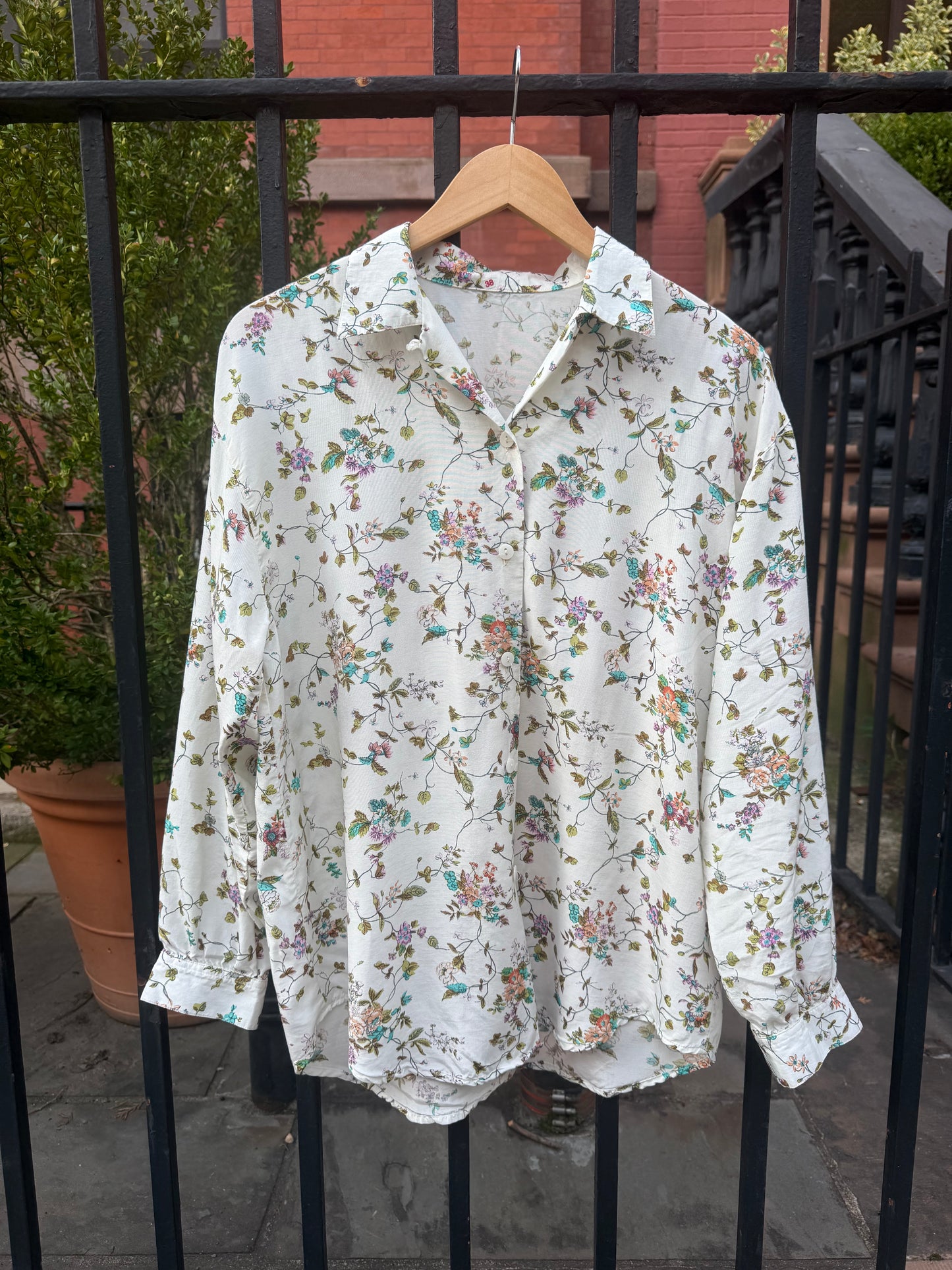 French Vintage Floral Blouse