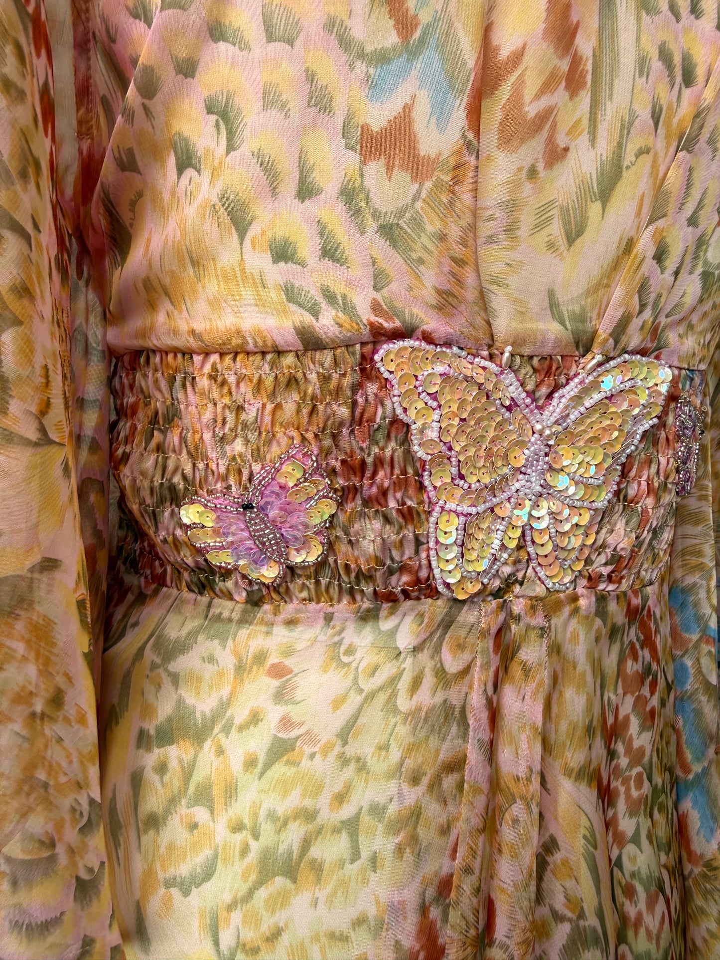 Y2K Vintage Sheer Butterfly Dress