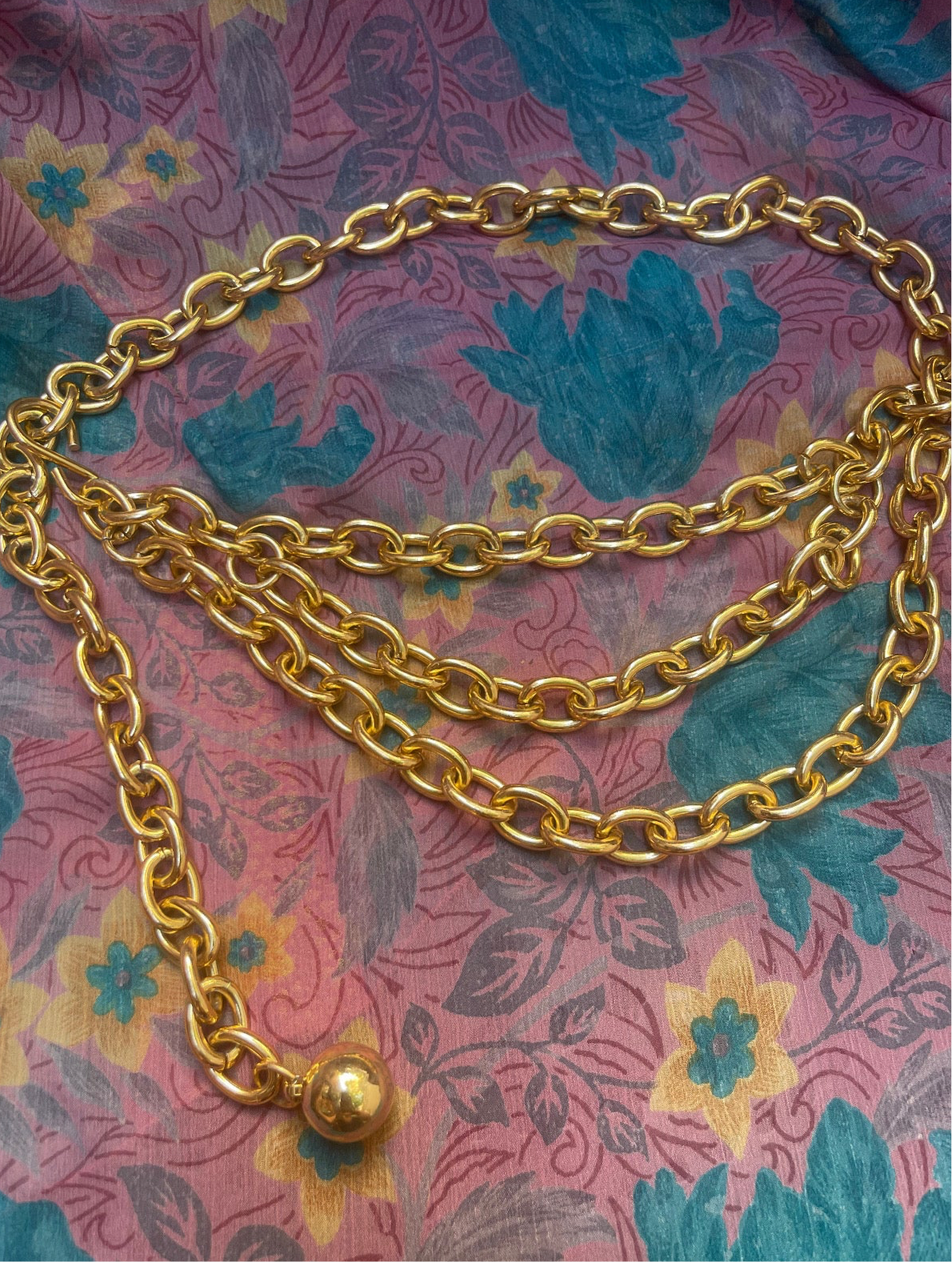 80s Triple strand chain belt