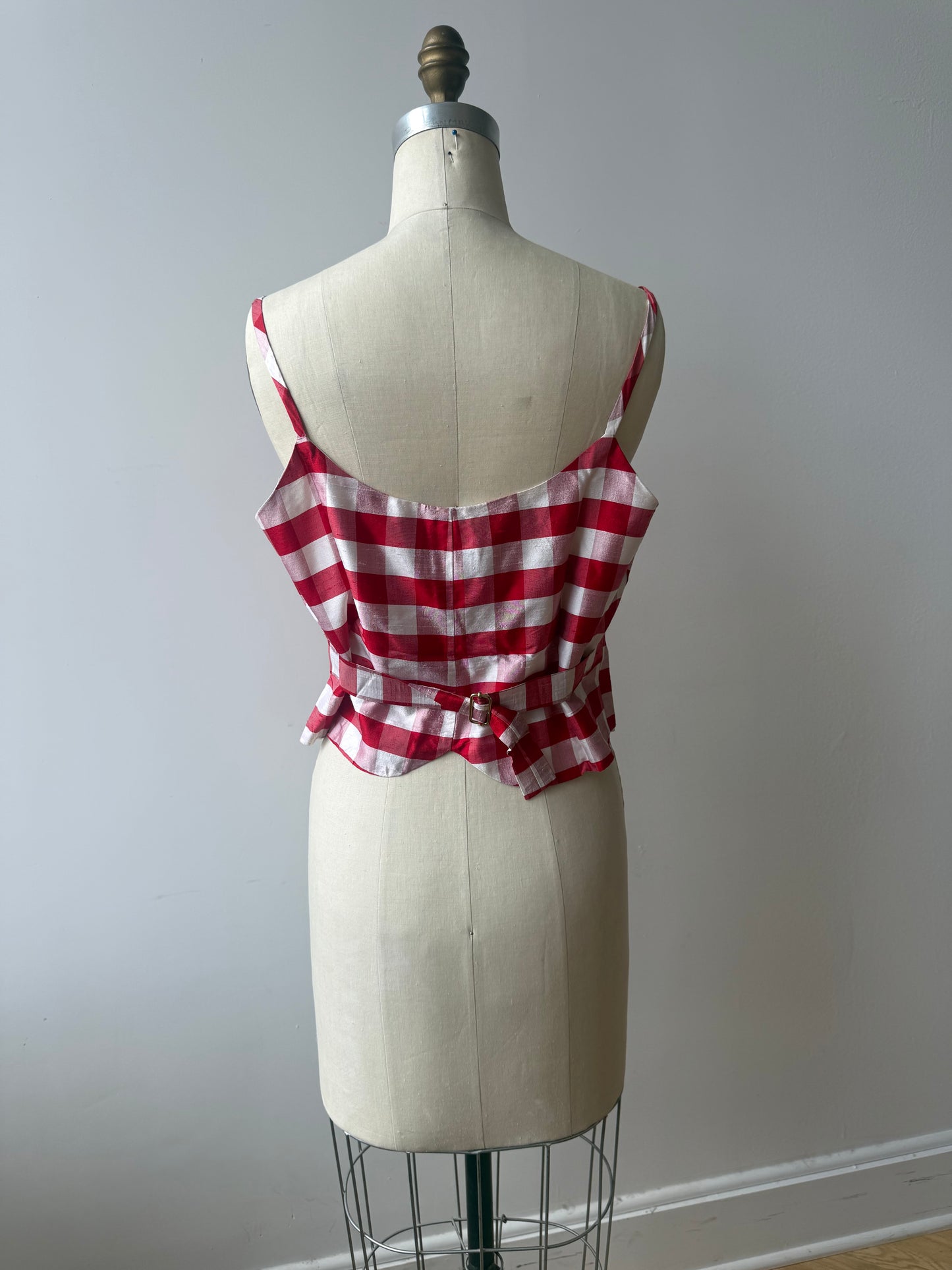 Vintage Silk Gingham Tank