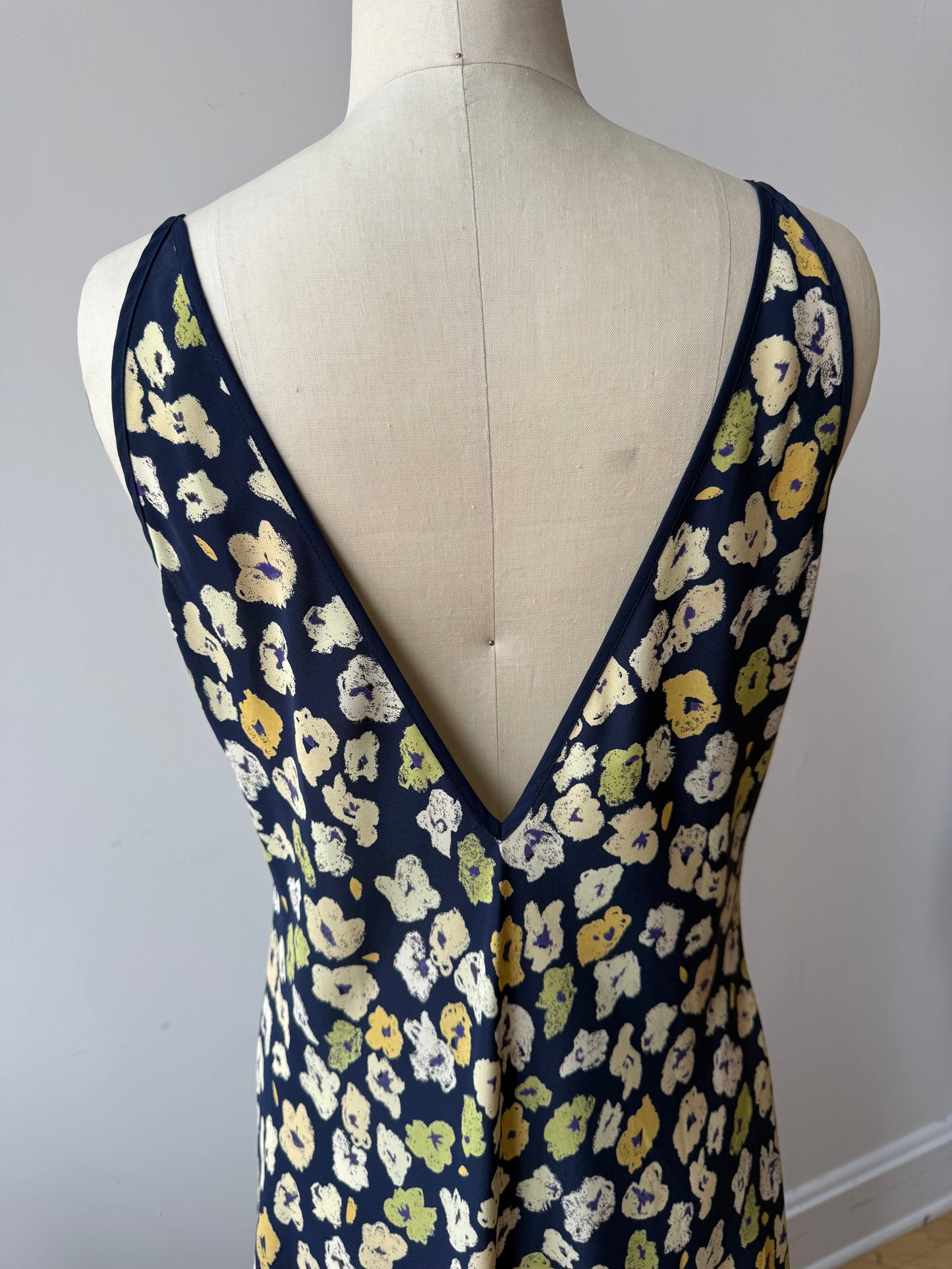 90s Natori floral print dress