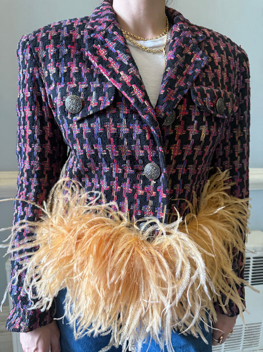 The Kiki - Vintage 90s Fantasy Tweed Blazer