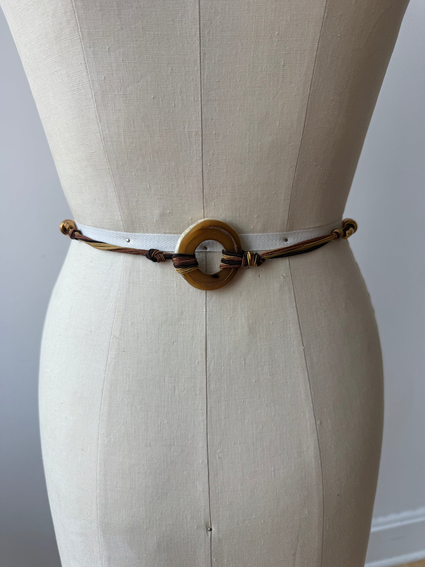 Vintage Rope Belt w Horn