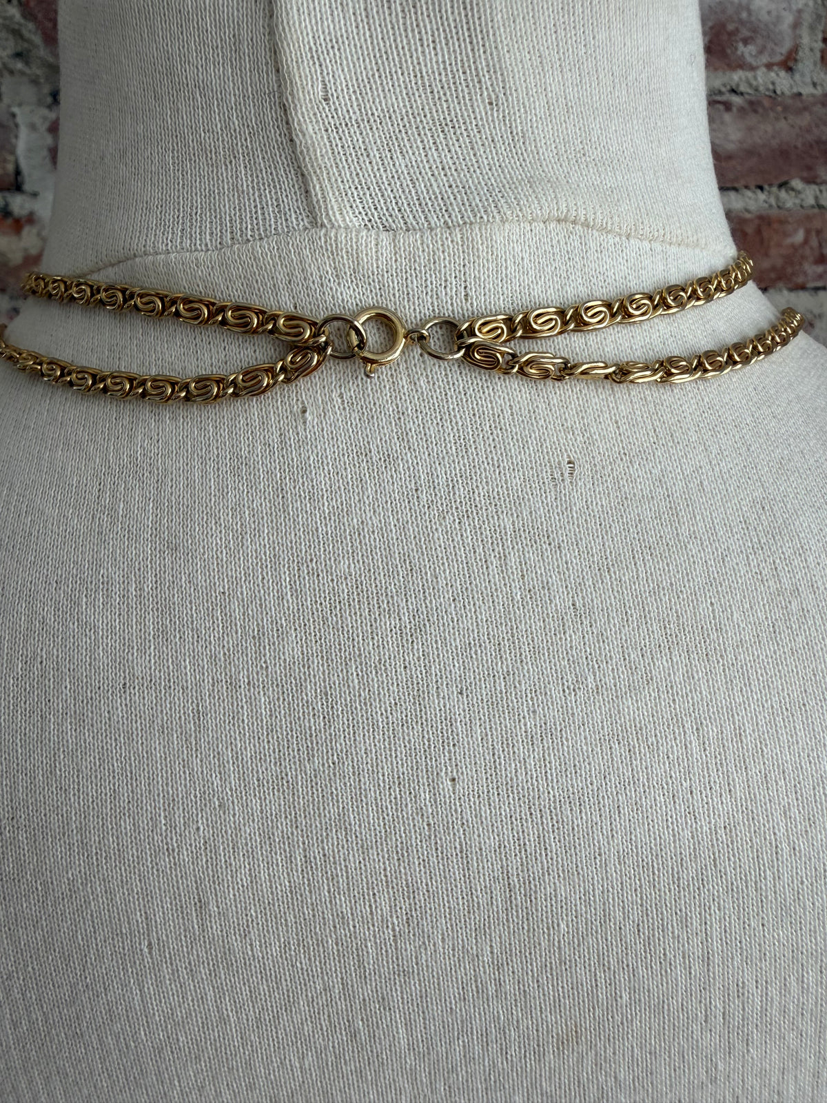Vintage layered necklace w. Teardrop bottle