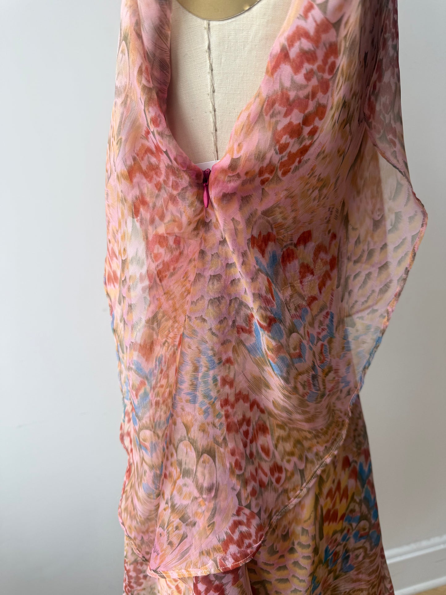 Y2K Vintage Sheer Butterfly Dress
