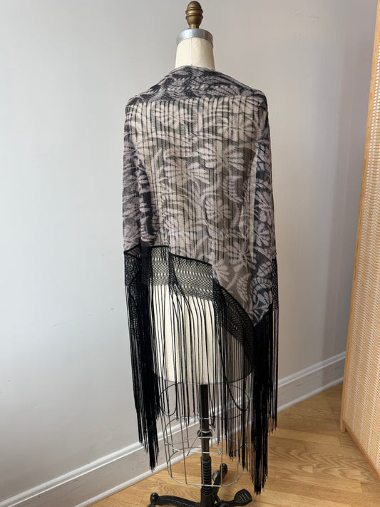 2000s Missoni knit fringe shawl
