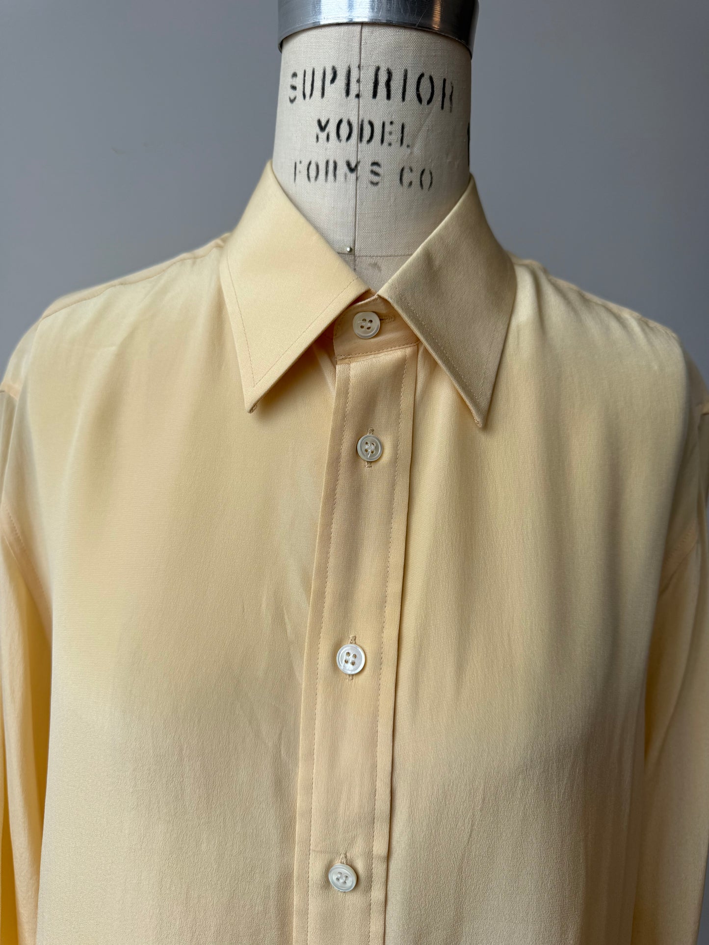 Vintage Butter Yellow Silk Givenchy Blouse