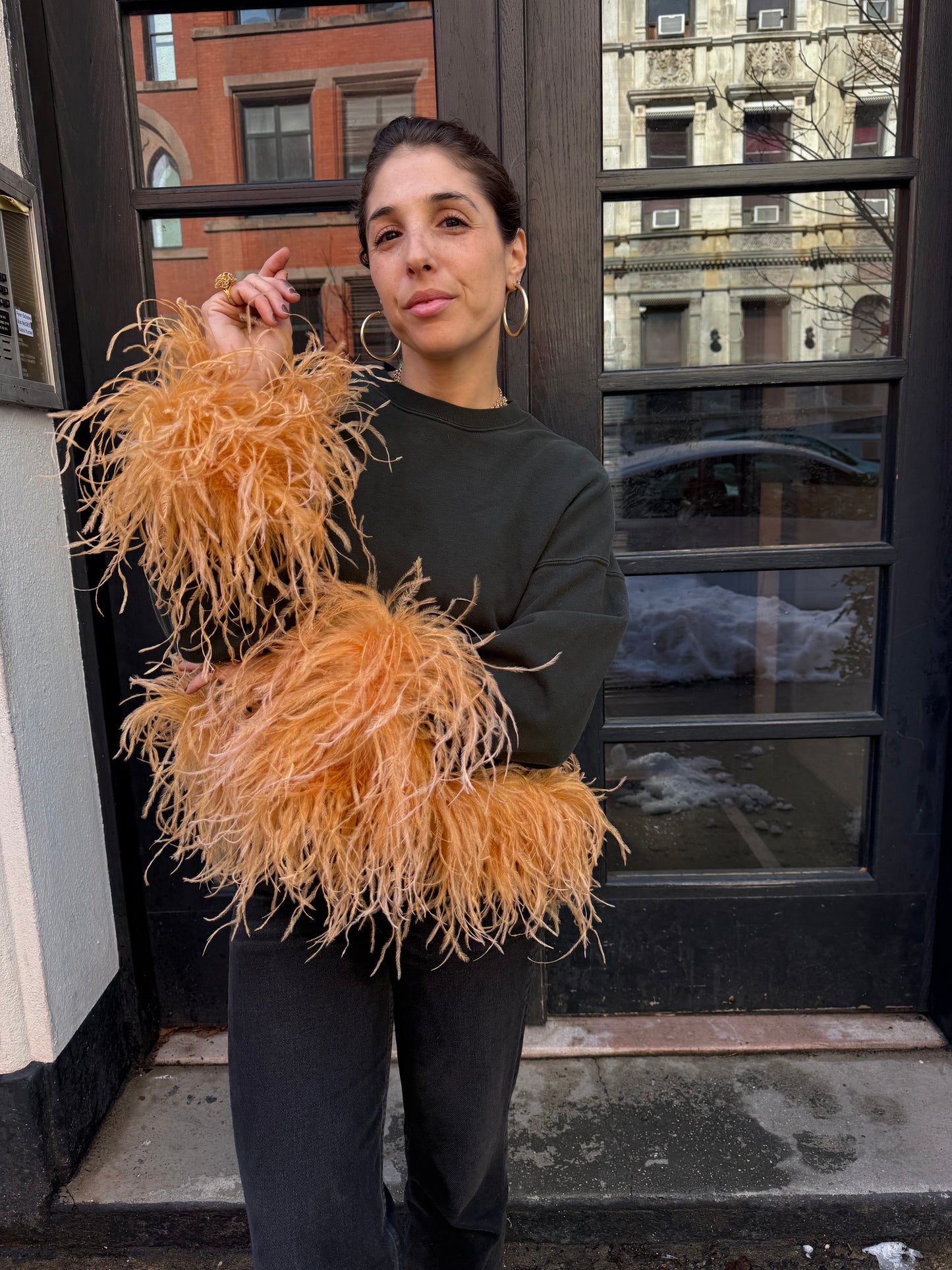 The Coco Feather Sweatshirt - Hunter & Golden Hour