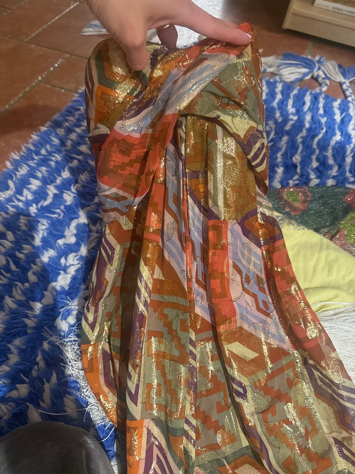Nicole Miller sunset goddess dress