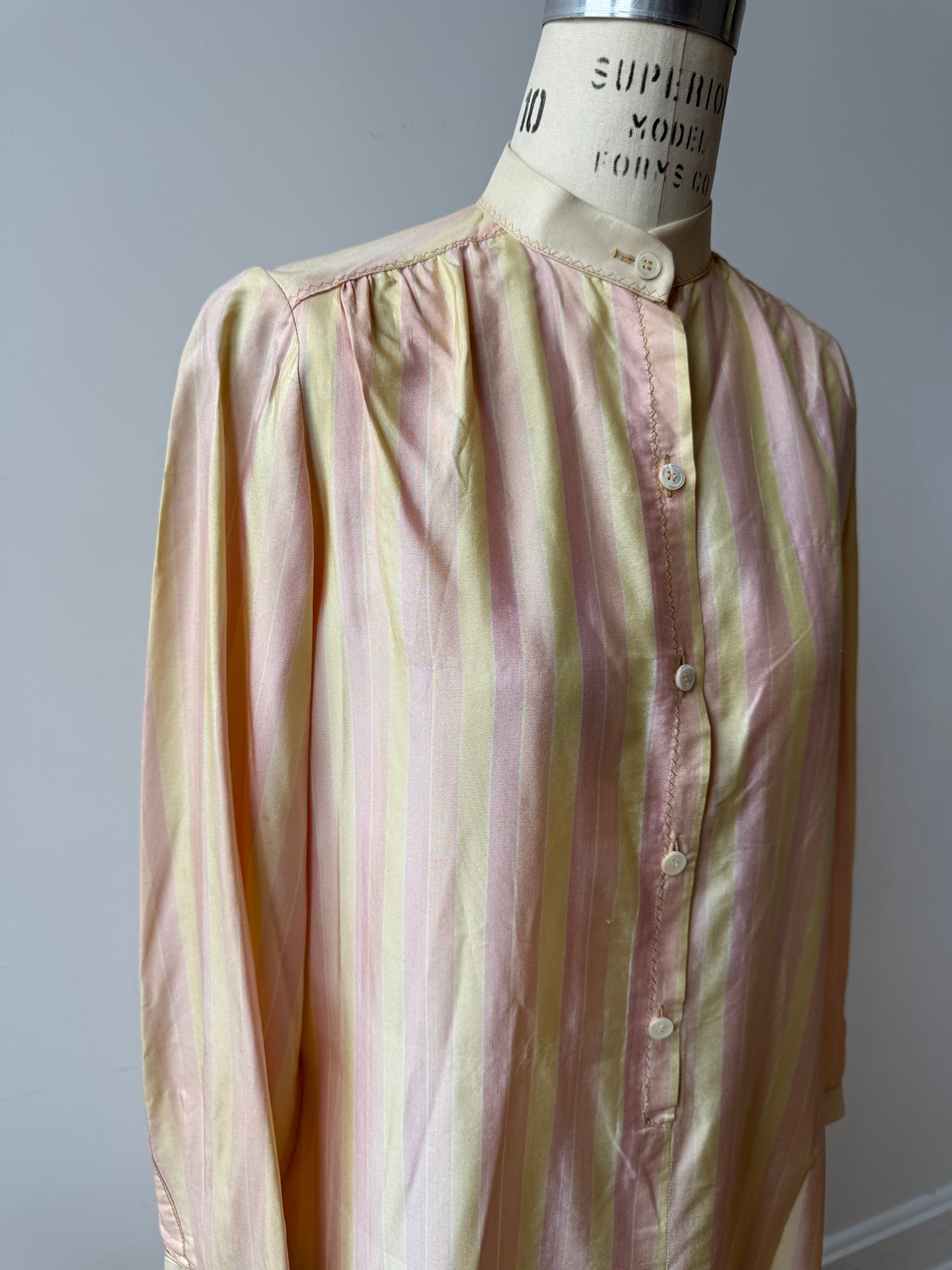 60s Lord & Taylor silk striped dress