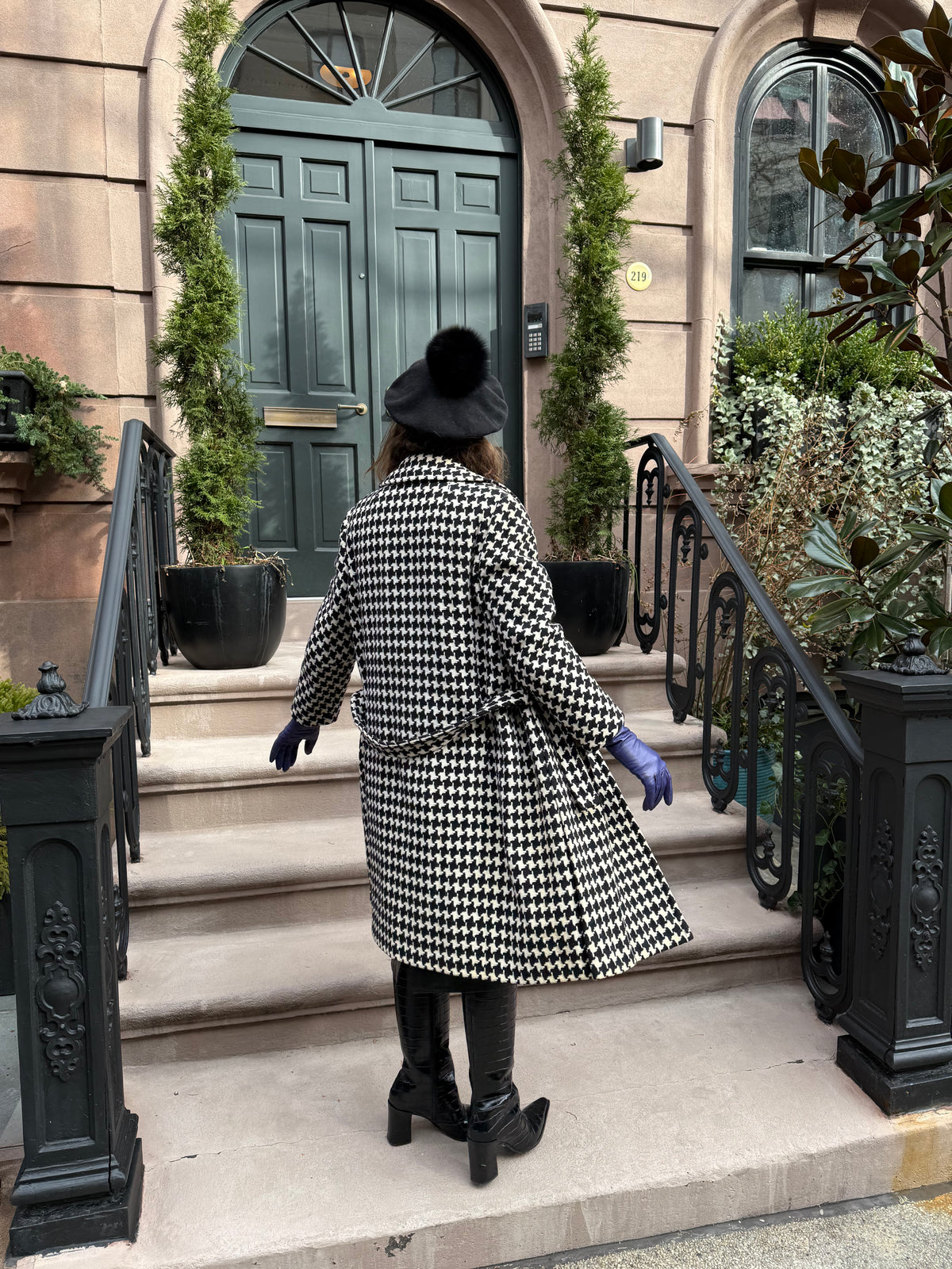1960s  Houndstooth Wool Coat