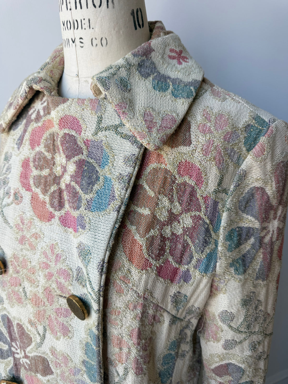 1960s Union Made Tapestry Style Brocade Coat