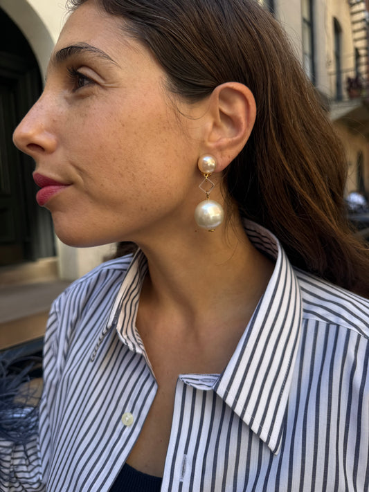 1980s Faux Pearl Clip-On Earrings