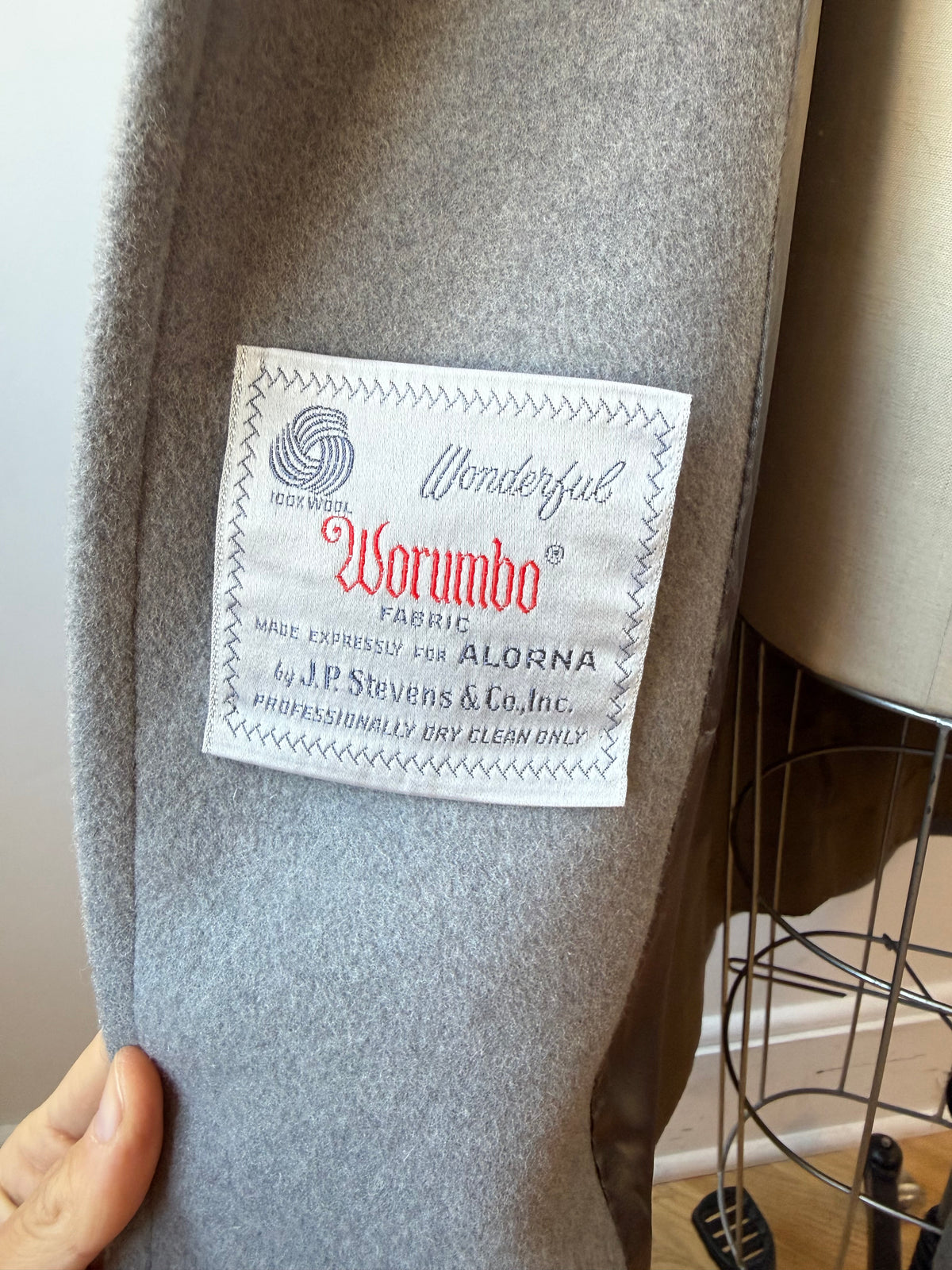 1960s Grey Boil Wool Capelet Coat