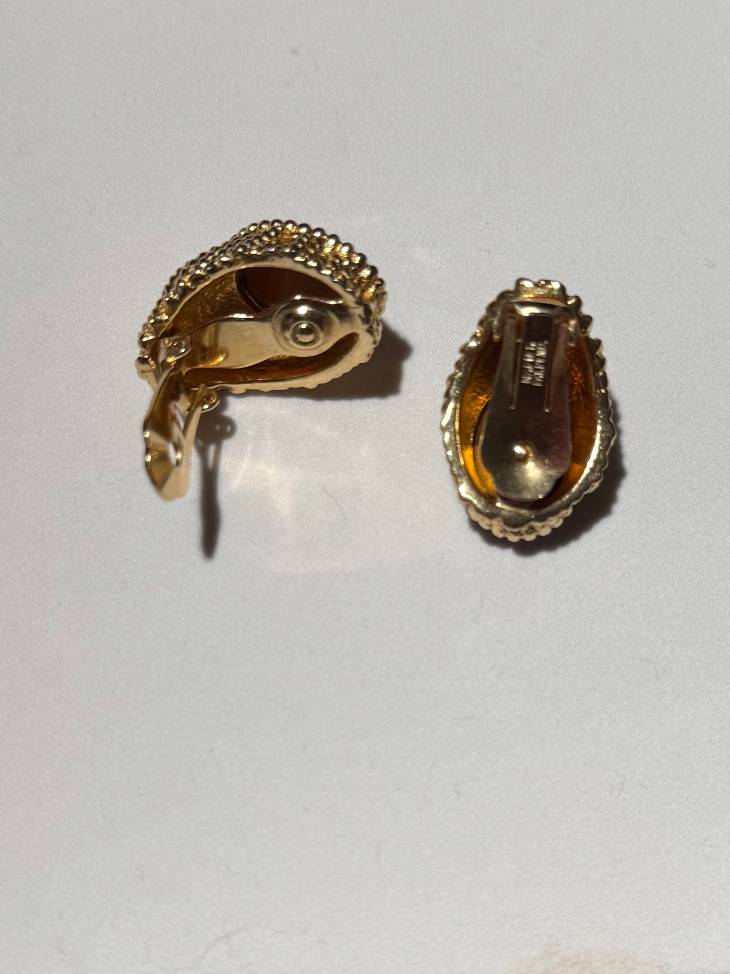 Vintage Napier Gold Plated Amethyst Glass Crystal