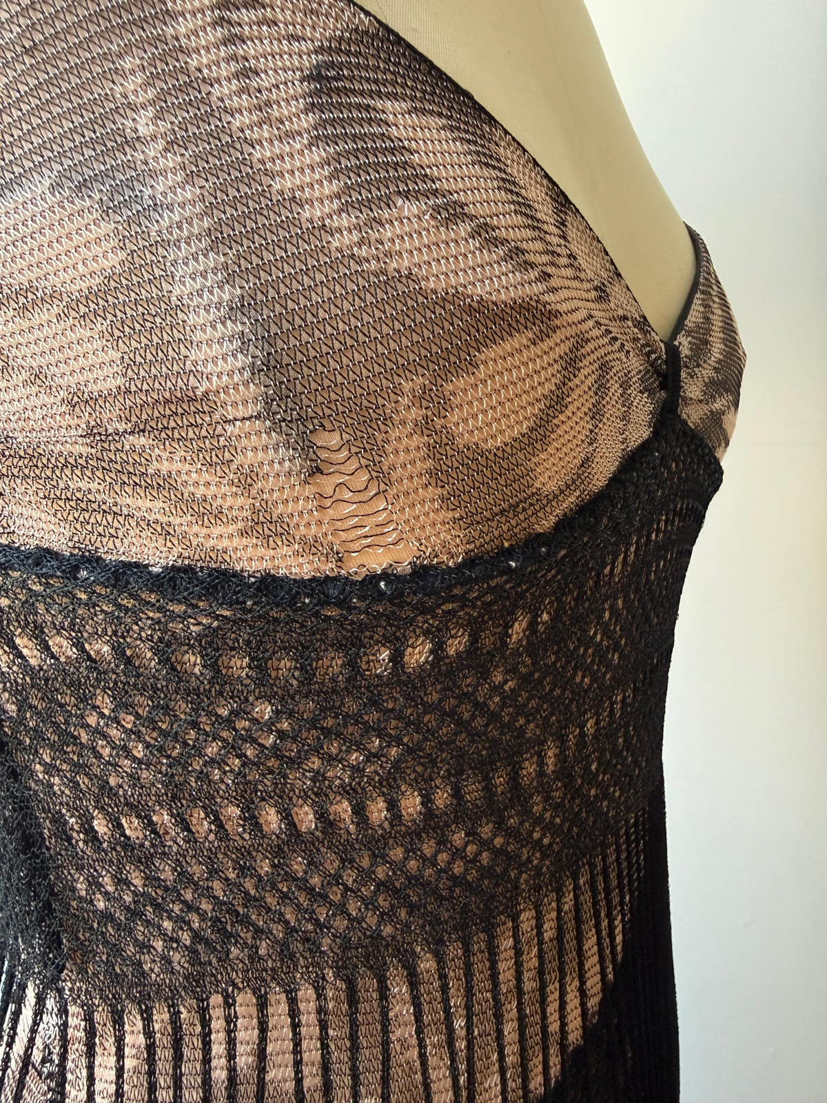 00s Missoni Fringe Asymmetrical Dress