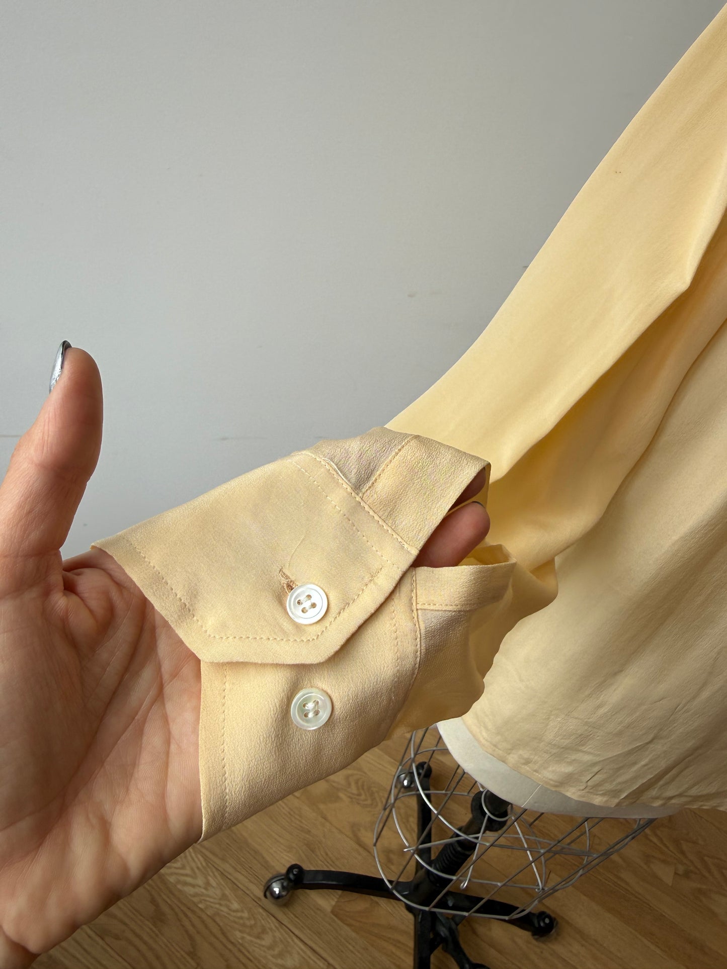 Vintage Butter Yellow Silk Givenchy Blouse
