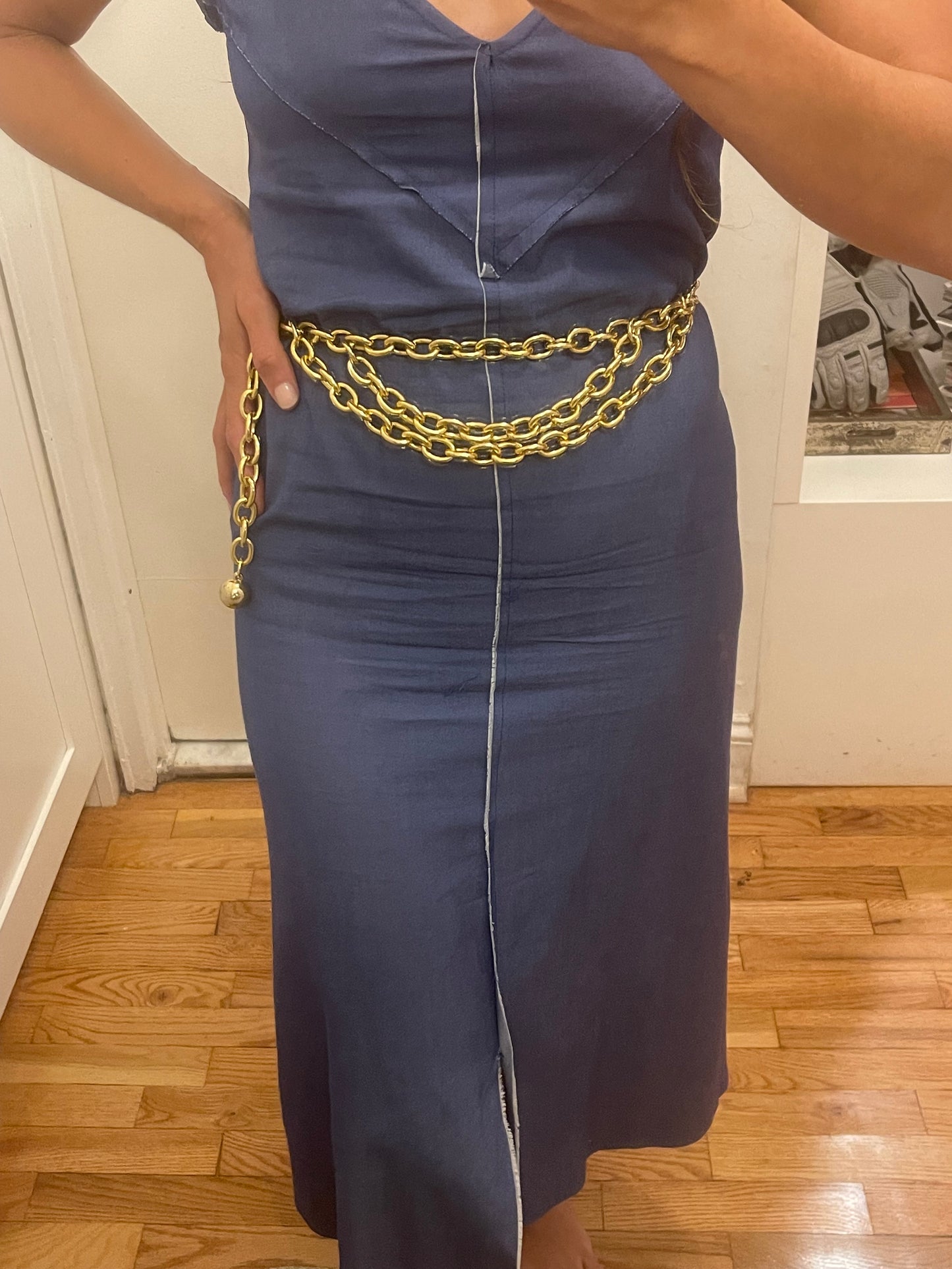 80s Triple strand chain belt