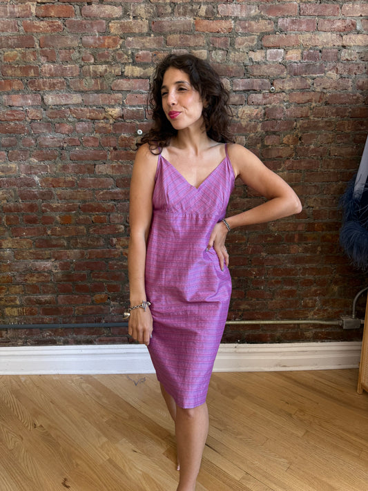 Vintage Raw Silk Purple dress