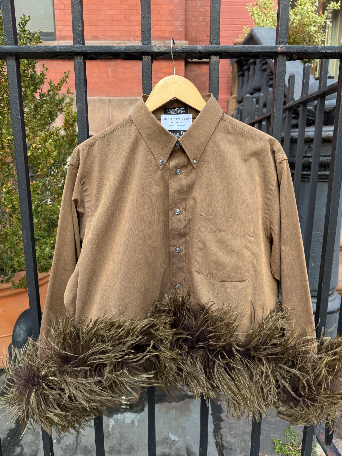 The Colette Feather Shirt - Dior Brown & Brown