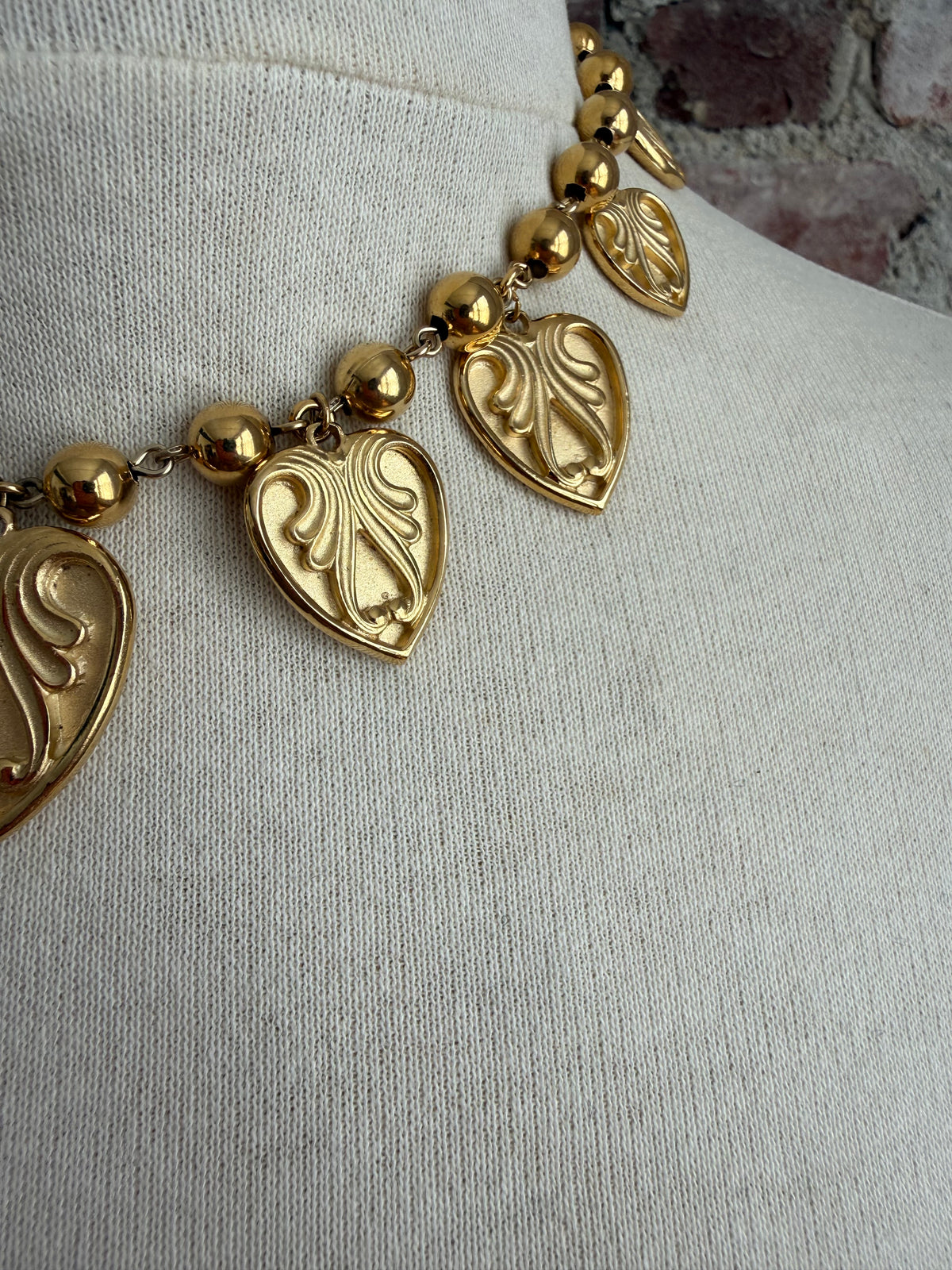 Vintage Napier heart charm necklace