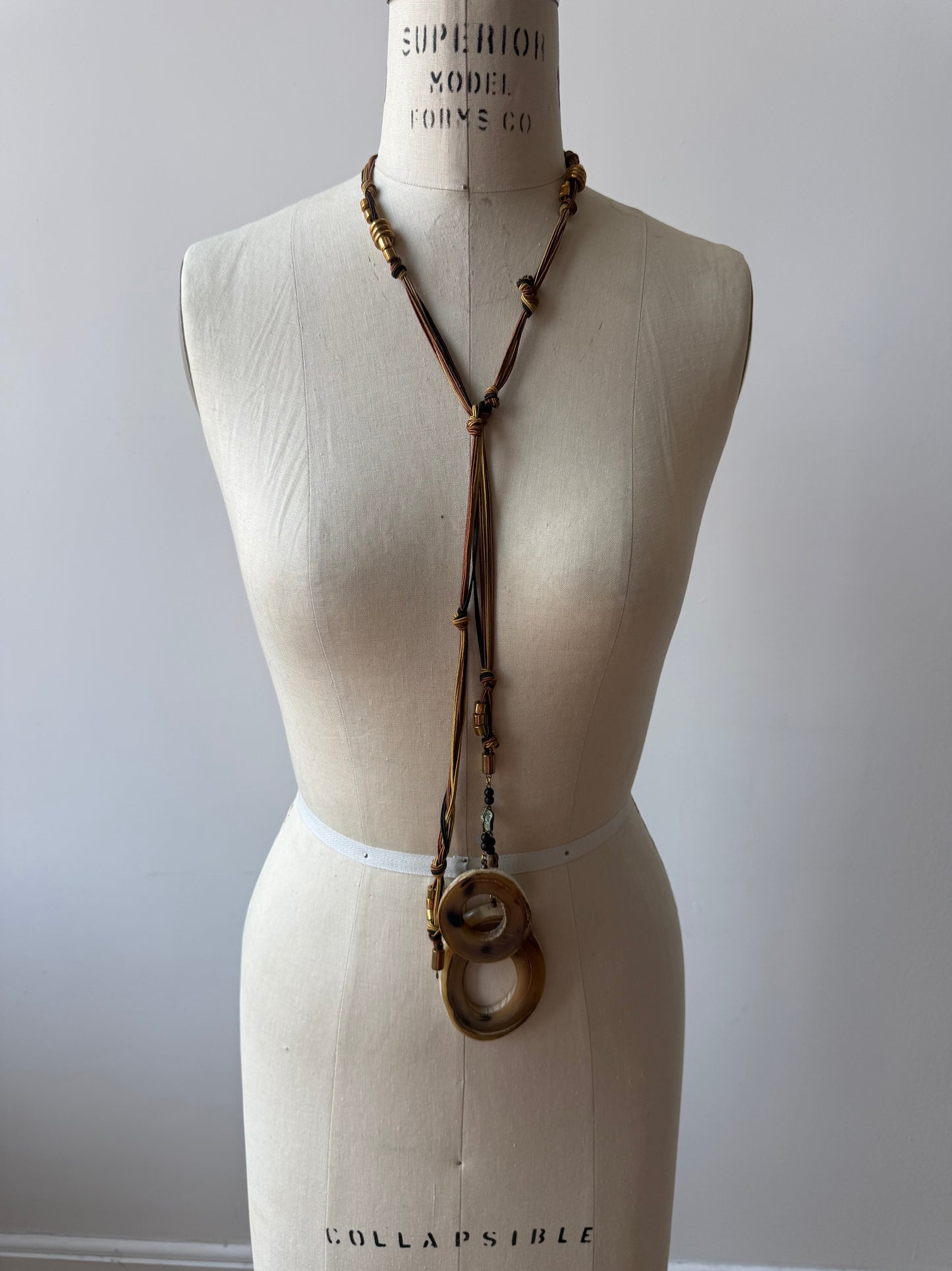 Vintage Rope Belt w Horn