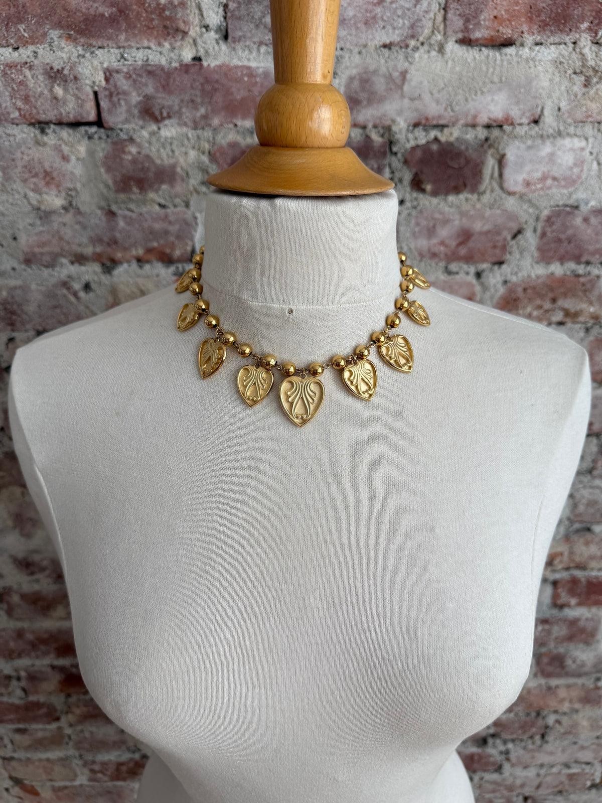 Vintage Napier heart charm necklace