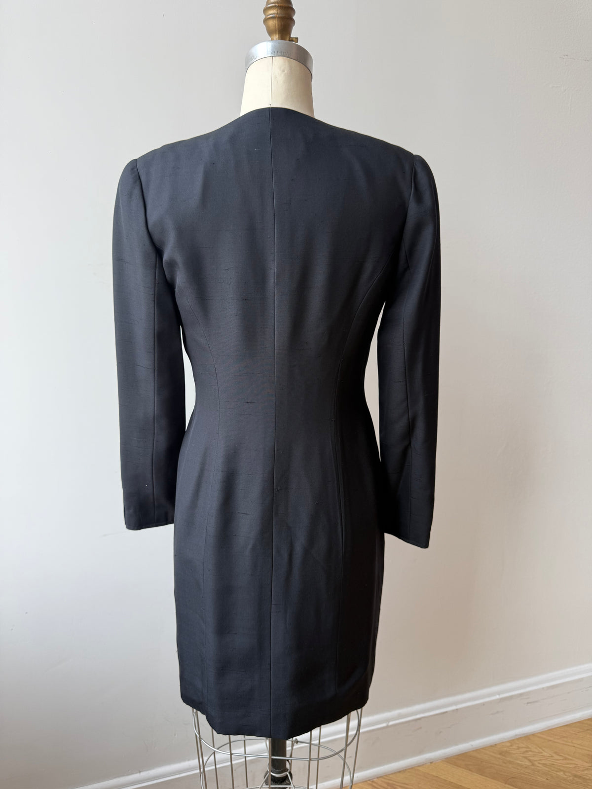 90s Chanel Black Coat/Dress