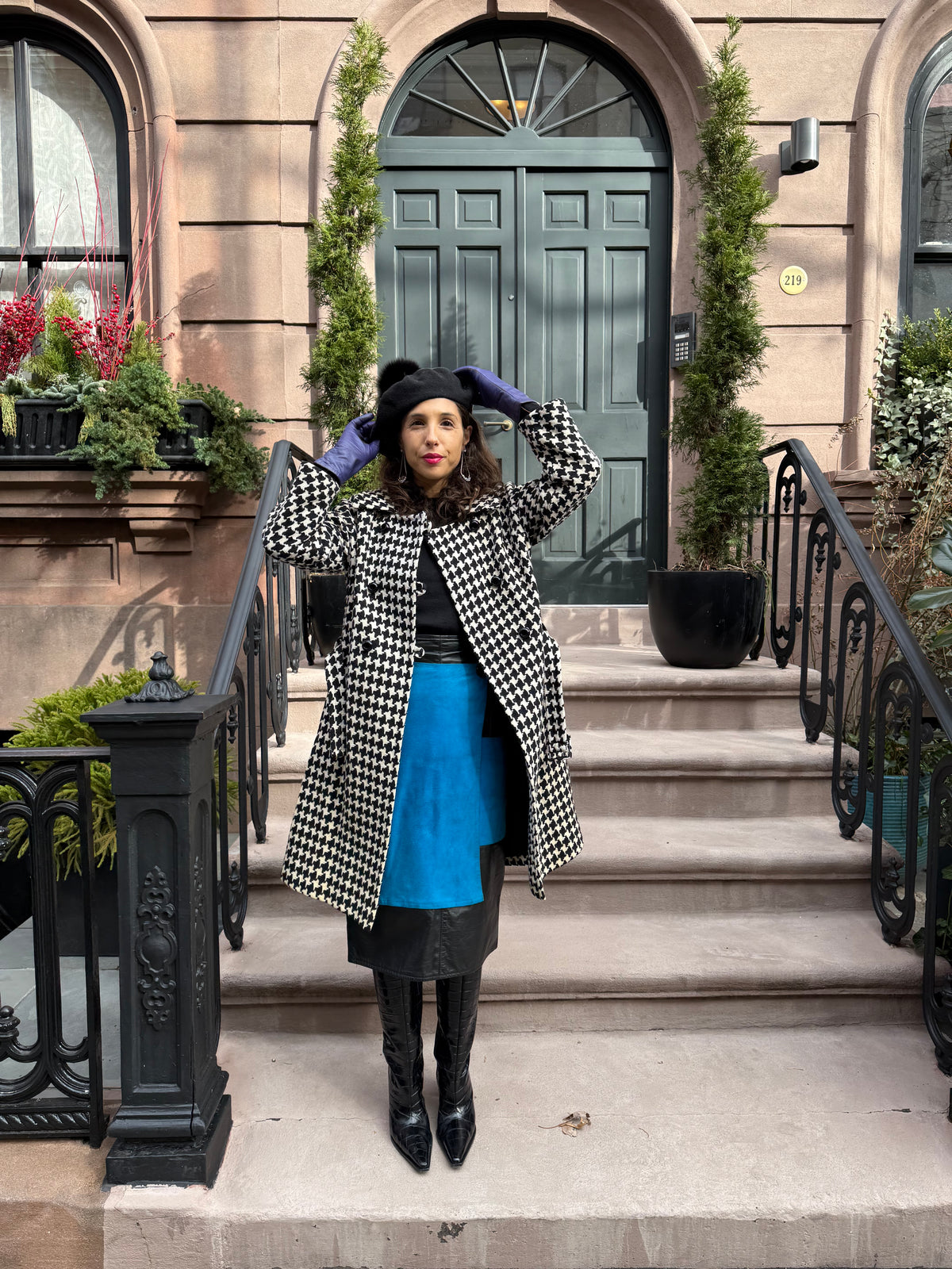 1960s  Houndstooth Wool Coat