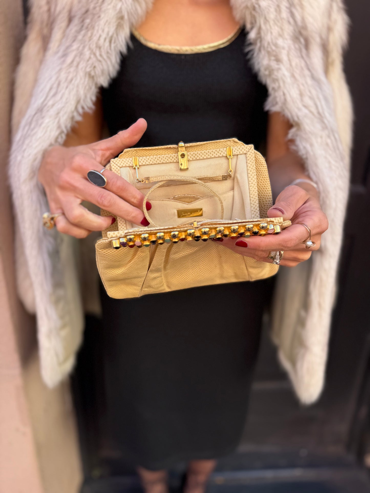 Judith Leiber Crystal Lizard bag