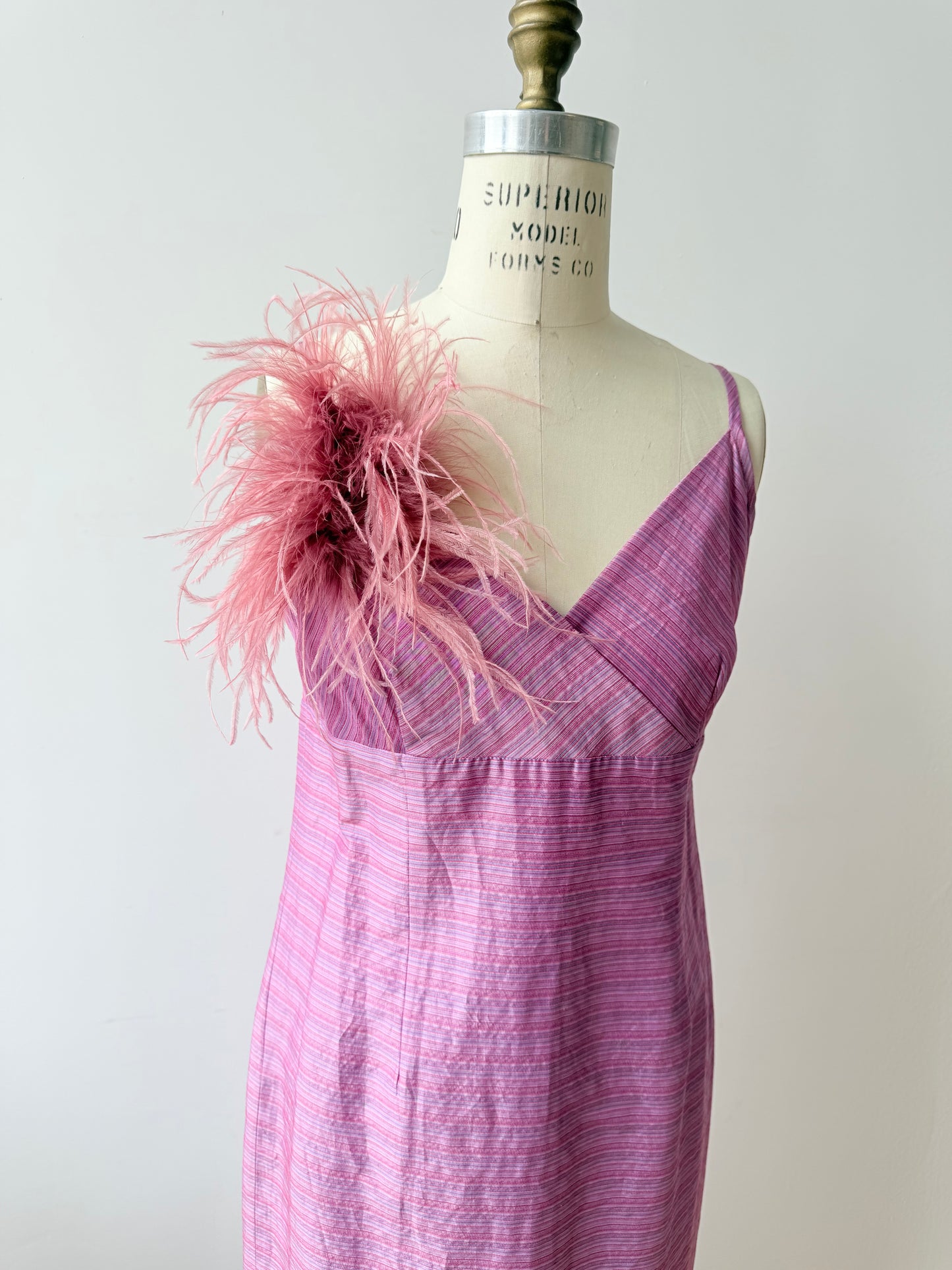 Vintage Raw Silk Purple dress