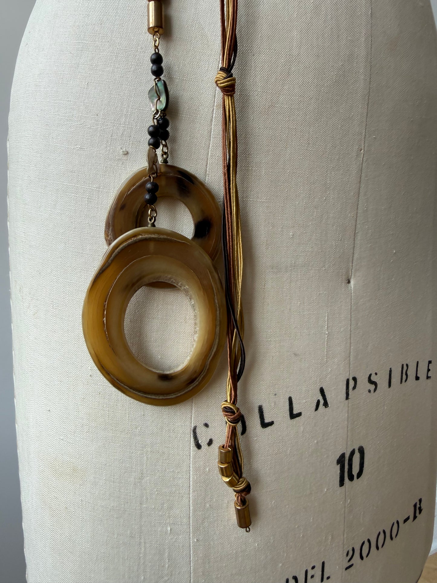 Vintage Rope Belt w Horn