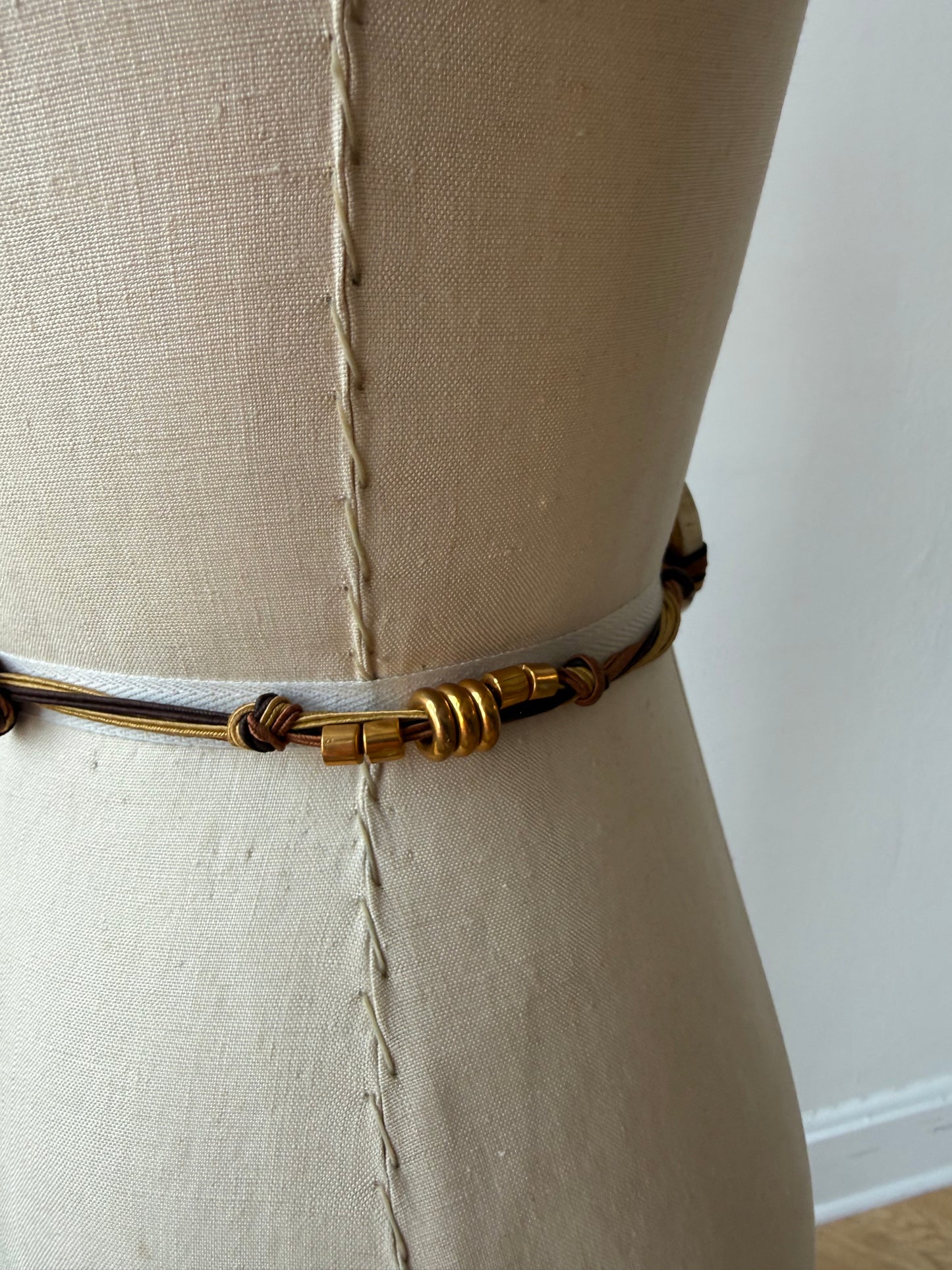 Vintage Rope Belt w Horn