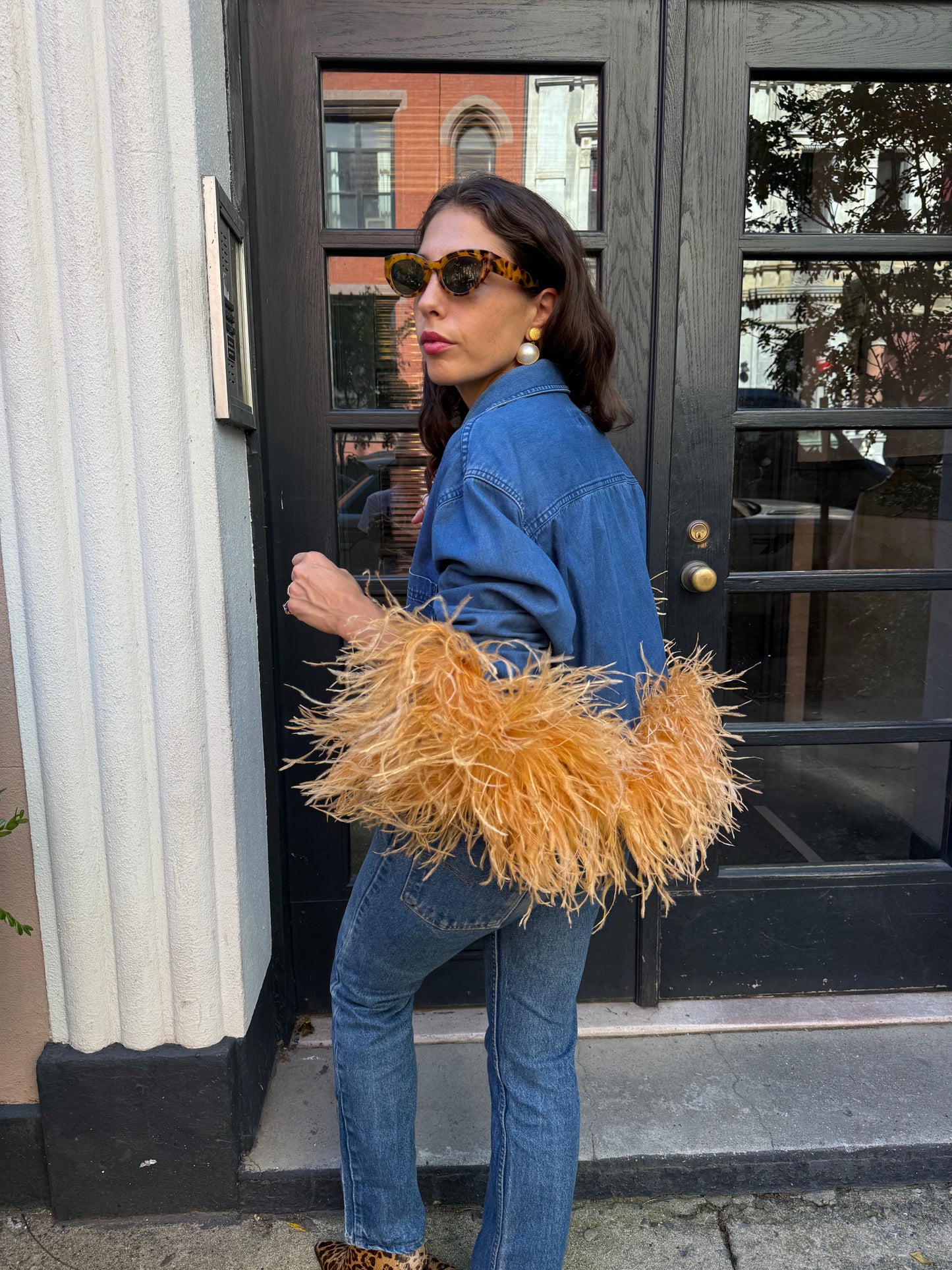 The Colette Denim Shirt with Golden Tumeric