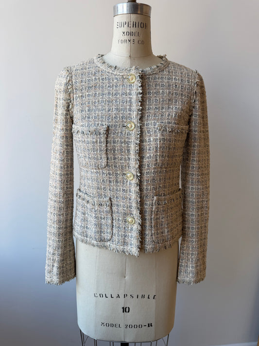 2004 Chanel Spring Cream Tweed Jacket