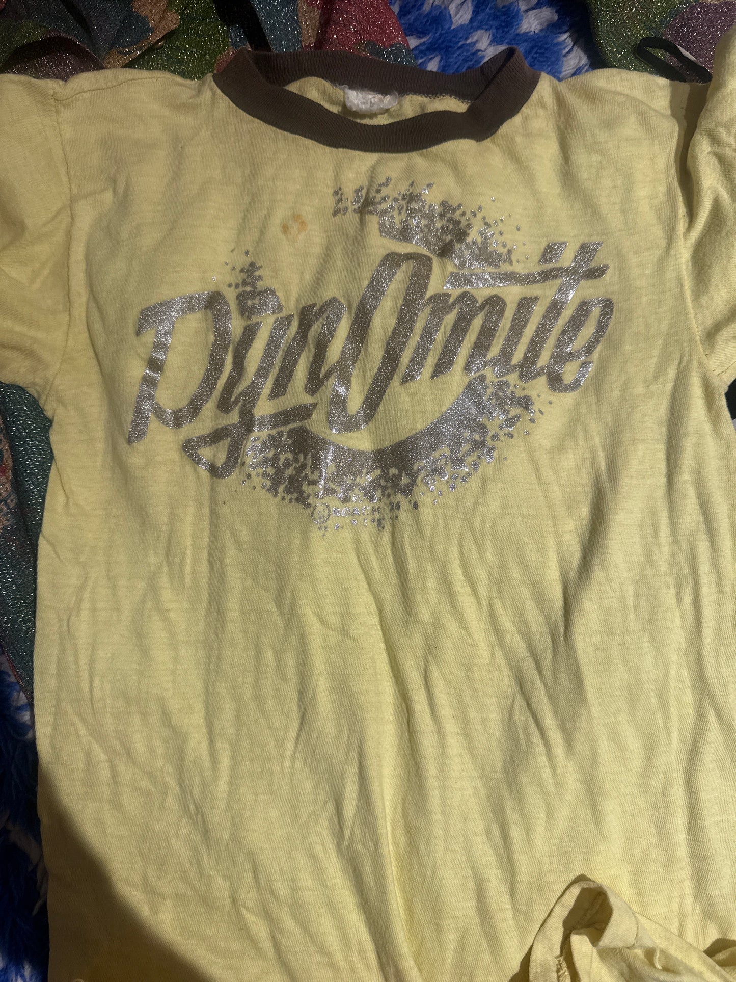 70s Dynomite yellow tee