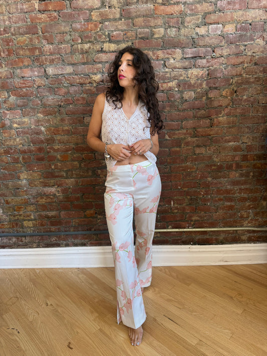 Versace Classic white floral pant