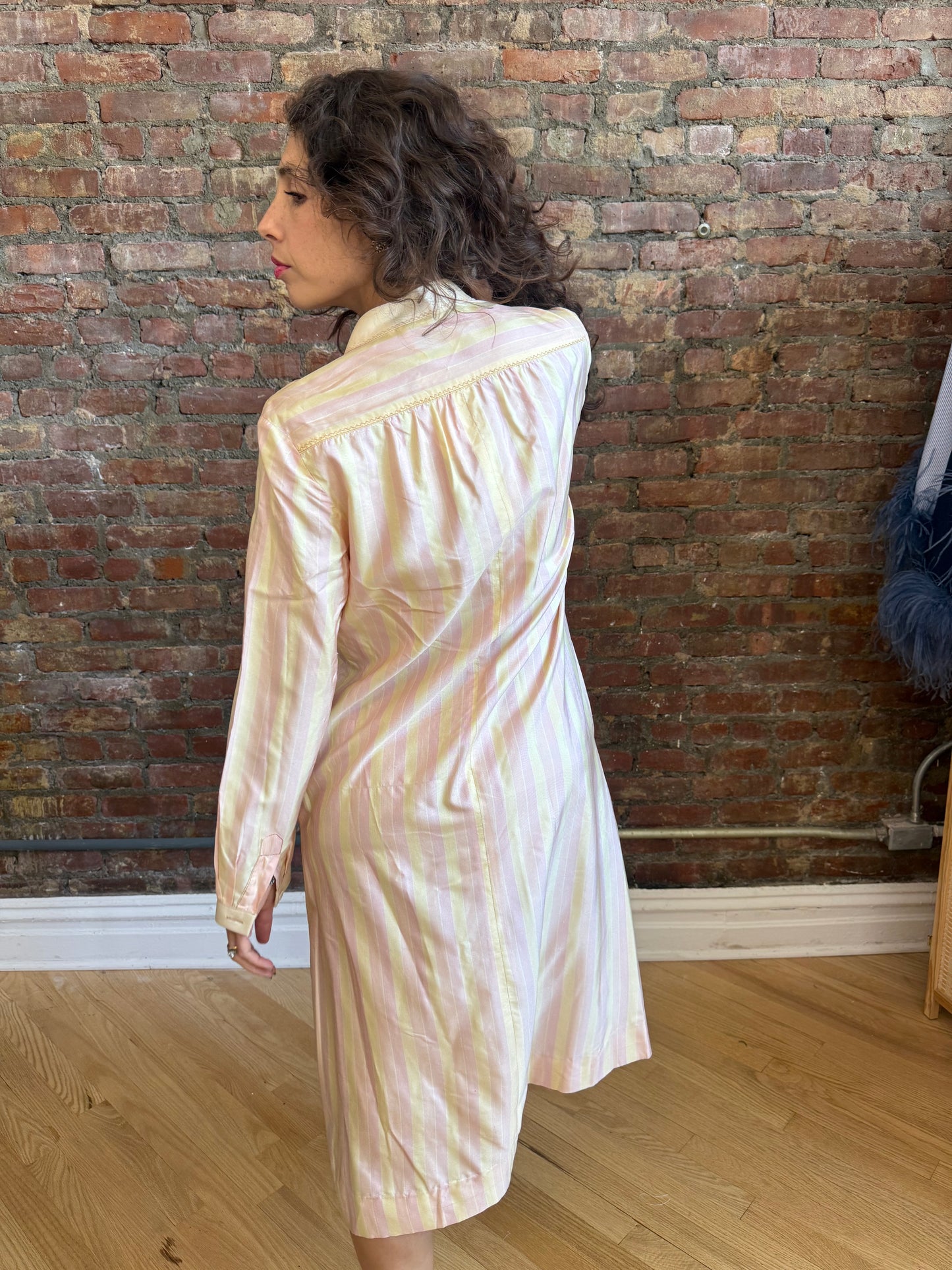 60s Lord & Taylor silk striped dress