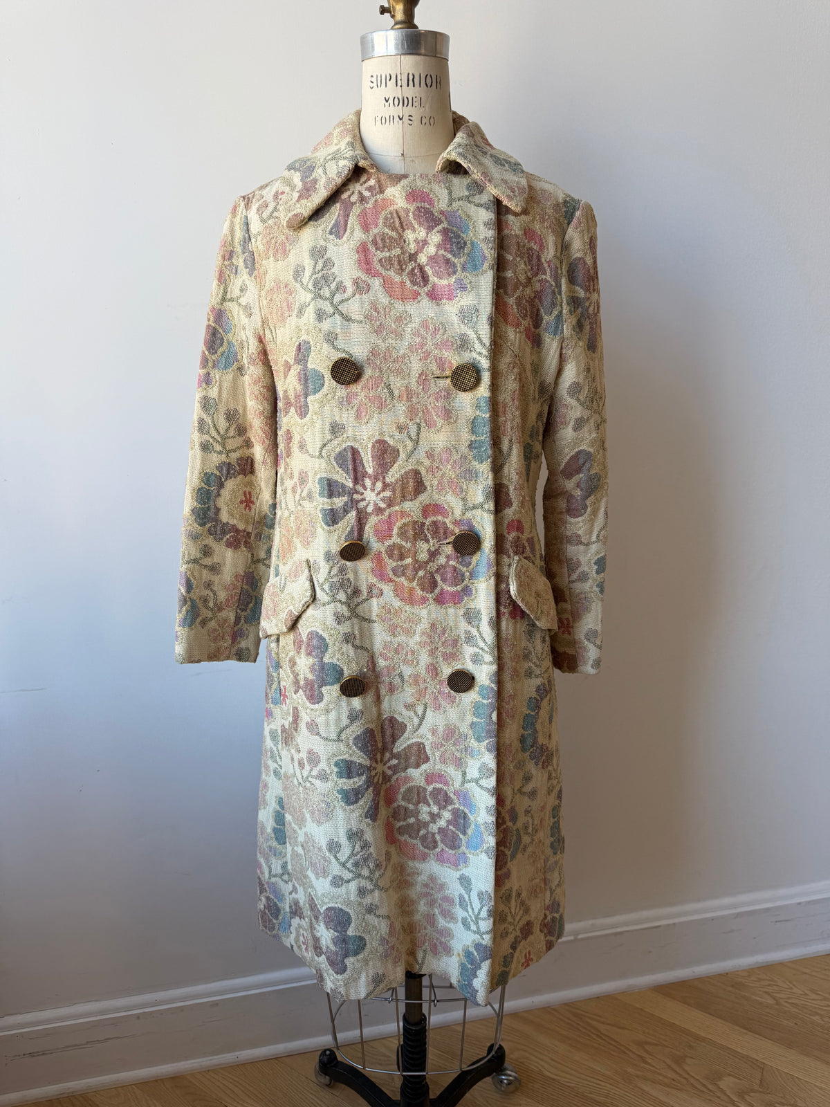 1960s Union Made Tapestry Style Brocade Coat