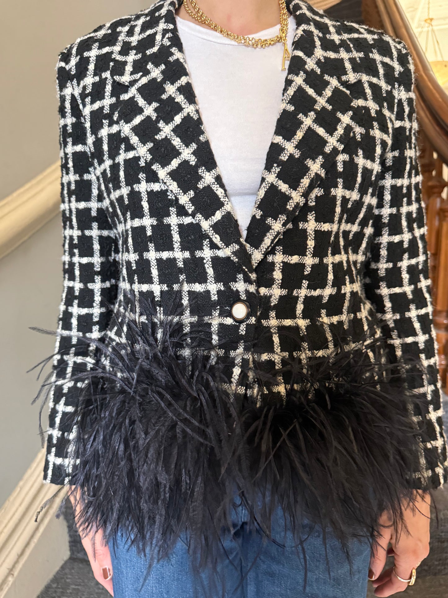 The Kiki - Vintage Black & White Blazer